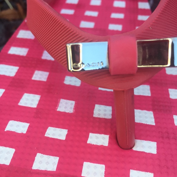 Coach Amel Poppy/Pink Gingham Flip Flops Size 10 - Picture 7 of 10